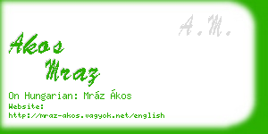 akos mraz business card